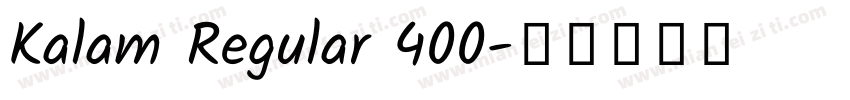 Kalam Regular 400字体转换